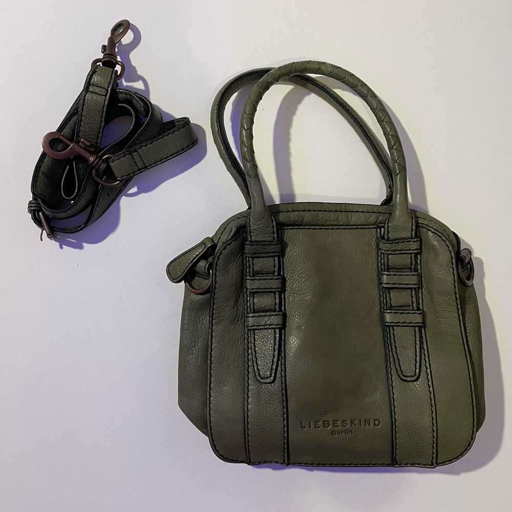LIEBESKIN Berlin Dark Green Leather Handbag